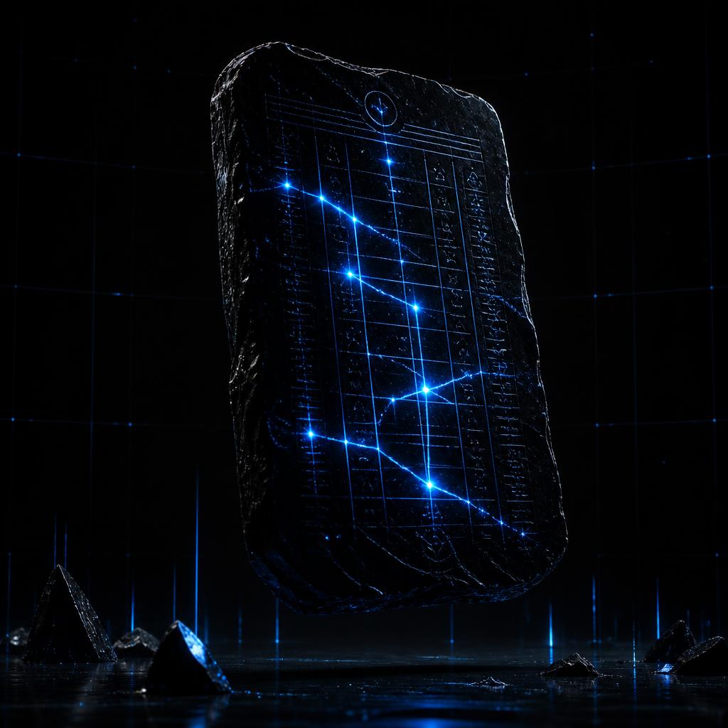 Concept art for The Ledger, a Meridian artifact